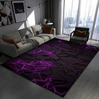 Akį traukiantis 3D geometrinis kilimas Didelis grindų kilimėlis miegamajam ir žaidimų kambariui Modernus neslystantis kilimas madingam namų dekorui Dovana 40x60cm