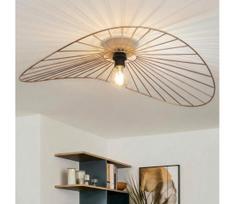 Brilagi - LED prie lubų montuojamas šviestuvas CERIA WIRE 1xE27/40W/230V 60x80 cm bronzinė/ąžuolas