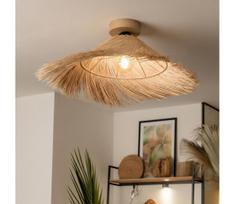 Brilagi - LED prigludusi liustra CERIA BOHO 1xE27/40W/230V skersmuo 70 cm rotangas/ąžuolas