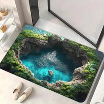 Universalus 3D grindų kilimėlis prieškambariui ir vonios kambariui - Lengvai prižiūrimas dizainas 40*60cm Crystal Velvet 3d vizualinis 9 spalvos