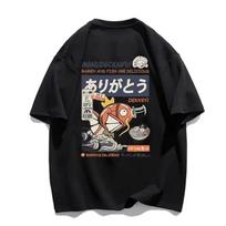 2025 Summer New Pokemon Carp King Cartoon Print T-shirt Loose and fashionable short-sleeved couple tops for men and women 09 S