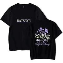 The KATSEYE combination theme printed T-shirt for the summer and autumn of 2025 is a loose and trendy mens and women's sport top S