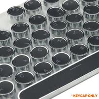 104 vnt./rinkinys PBT universalūs apvalūs klavišų dangteliai klaviatūros mygtukai Cherry MX mechaninei klaviatūrai juoda