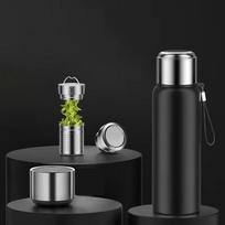 Išmanus antibakterinis 316 nerūdijančio plieno didelės talpos termoso tipo sportinis vandens butelis 600ml gray