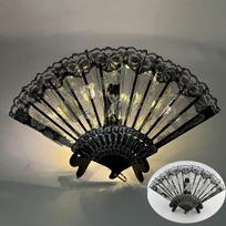 Šviečiantis sulankstomas LED ventiliatorius baro scenos pasirodymui Ventiliatorius LED šviečiantis ventiliatorius Rankinis ventiliatorius vakarėlio šokio aksesuaras Šviečiantis rekvizito ventiliatorius