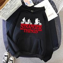 Stranger Things spausdintas džemperis su gobtuvu Pavasaris Ruduo Vyriškas Moteriškas Ilgomis Rankovėmis Gobtuvu Laisvalaikio Šiltas Sportinis Džemperis S