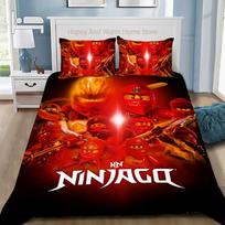 Antklodės užvalkalas Animacinis žaidimas Pagalvės užvalkalas Lovos komplektas Berniukas Mergaitė Miegamojo dekoravimas Berniukai-N-Ninjago-Dovana Viengulis Dvigulis Didelis Dydis EU Single(135*200cm)3pcs