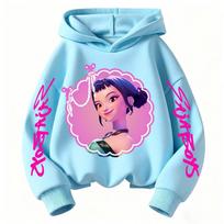 Kpop Demono Medžiotoja ZOEY Animacinis Raštas Megztinis Mielas Anime Veikėjas Su Gobtuvu Mergaitės Laisvalaikio Mielas Saldus Ilgomis Rankovėmis Viršus 100 žalia