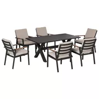 Prabangus sodo valgomojo baldų komplektas 6 asmenims 175 x 92,5 x 73 cm