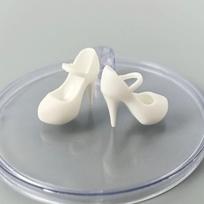 Biuro darbo avalynė Elegantiški batai su kulnais Barbie Doll Aukštakulniai Batai laivui, skirti Blythe Doll Plastikiniai aksesuarai Vaikams „Pasidaryk pats“ žaislas balta