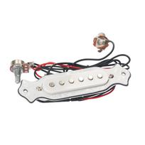 Elektrinės gitaros pikapas Paruoštas montuoti gitaros paėmimo rinkinys su 6,35 mm lizdo garsumo tono reguliavimu balta