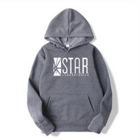 Laisvi vyriški moteriški džemperiai su gobtuvu Sportiniai drabužiai Flash Starlab Džemperiai su gobtuvu Viršutinė dalis Streetwear S~3XL S pilka