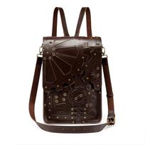 „Johnature Steampunk“ retro stiliaus rankinė ant pečių moteriška kuprinė Aukštos kokybės Pu odos daugiafunkcinė madinga moteriška mokyklinė rankinė kava