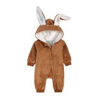 Bunny Ears Kūdikio kombinezonas Rudens žiema Vaikams Šliaužtinukai Žaidimų kostiumai Vilnoniai su gobtuvu bamblys Kombinezonai Mergaitei berniukui Drabužiai naujagimio apranga 3M(59)