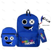 3 vnt./rinkinys Originalios Rainbow Friends kuprinės berniukams Grils Studentų mokyklinė krepšys Didelės talpos žaidimų kuprinės pečių krepšys pieštukų dėklas