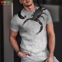 Skorpiono rašto marškinėliai vyrams Vasaros Poison Graphic 3D Spausdinti marškinėliai Pilki Sportiniai Scorpio Marškinėliai Moteriški/Vyriški Naujovės Hip Hop Tops Asian size 4XL black
