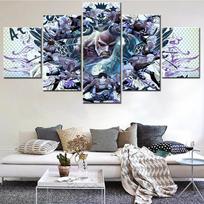 5 Piece Japan Anime Attack On Titan Canvas Cartoon Poster Living Room Home Decoration Modular HD Printed Modern Picture Painting 20X35 20X45 20X55cm