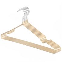 Metalinės pakabos, neslidžios metalinės drabužių džiovinimo kabyklos su plastikine danga, skirtos suaugusiems kabinti ir džiovinti drabužius, 10 vnt. 10-Pack smėlis