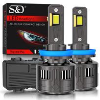 2vnt 300W H4 H7 LED priekinių žibintų burbuliukai Canbus H11 H1 9005 HB3 9006 HB4 H8 9012 Hir2 CSP 6090 LED priekiniai žibintai 6000K 100000LM automobilių turbo automatinis aukštas/žemas šviesos žibintas H11 H8 H9