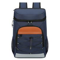 Camping Cooler Backpack With Lunch Compartment Insulated Water-resistant for Men/Woman Picnics mėlyna