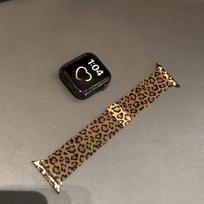 Trend Leopard spausdinimo apyrankė skirta iwatch 38mm 42mm 41mm Apple Watch Series 10 46mm Ultra2 49mm SE 8 7 6 40mm 44mm 45mm nerūdijančio plieno apyrankė For 38mm-40mm-41mm gray