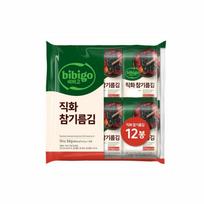 bibigo Skrudinti jūros dumbliai, pagardinti sezamų aliejumi KIM 4,5G * 12 vnt. (5 Parinktys) 1PCS