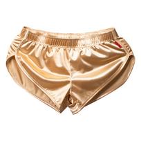 Vyriški satininiai šilko bokseriniai šortai su įmontuotu išgaubtu maišeliu Boxer kelnaitės Apatiniai drabužiai miegui XXL ežero mėlyna spalva