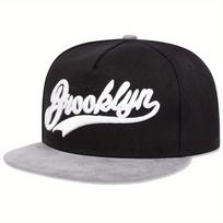 BROOKLYN Siuvinėta beisbolo kepuraitė Madinga hip hopo Snapback kepuraitė Vyrams Moterims Unisex Plokščia kepurė Lauko sportui Skrybėlės nuo saulės Trucker kepuraitės pilka