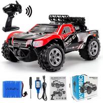 Nauja 1:18 18KM/H 4WD RC automobilis su LED RC automobiliu didelio greičio Drift Monster Truck Tinka suaugusiems Vaikams Žaislai Dovanos raudona