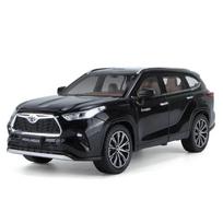1/24 Toyota Highlander SUV Lydinio Modelis Automobilis Žaislas Diecasts Metalo Liejinys Garsas ir Šviesa Automobiliai Žaislai Vaikams Transporto priemonė juoda