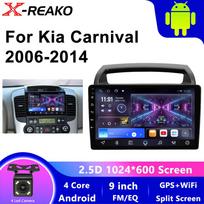 Automobilių radijas Android Auto Carplay, skirtas KIA Carnival VQ 2006–2014 Autoradio 2din stereo daugialypės terpės ekrano navigacijos GPS 4 core 1GB+32GB carplay