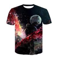 Keisti Daiktai Tokyo Ghoul Vyriški 3D Grafiniai Marškinėliai Anime Ken Kaneki Spausdinti Marškinėliai Animacinių Filmų Laisvi Medvilniniai Marškinėliai Hipsterių Viršutiniai Drabužiai 6XL