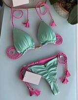 Maillot de bain Paplūdimio atostogų apranga Stringų bikini komplektas Maudymosi kostiumėliai Seksualios merginos bikiniai Trikampis tvarstis Moteriški drabužiai Paplūdimio apranga 2025 S