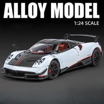 1:24 Pagani Huayra BC Modelio Automobilis Žaislas Lydinio Liejinys Smūgių Absorbcija Atšokimas Garsas ir Šviesa Simuliacija Lenktynių Papuošalai Ekspozicija Berniuko Dovana balta