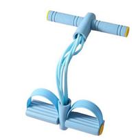 6 vamzdelių pedalinė pasipriešinimo juosta, daugiafunkcinė įtempimo virvė, elastingas jogos pedalinis traukiklis, kūno tempimo treniruoklis, namų sporto salės treniruočių įranga mėlyna