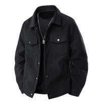 Jaukus vyriškas velvetinis vakarietiškas džinsinis švarkas Retro vintažinio stiliaus imbiero rusvas smėlio spalvos kailinis paltas M-3XL M juoda