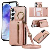 Krepšys per petį kortelių dėklas piniginė Samsung Galaxy S25 Ultra S24 S23 FE S22 S21 Plus A06 A26 A16 A36 A56 A55 A35 odinis dėklas Galaxy S24 FE