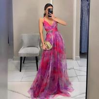 Moteriška retro pagrindinė suknelė su petnešėlėmis ir tinkleliu, pūsta suknelė, suknelė paplūdimio atostogoms XL raudona