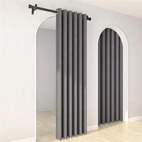 Minimalistinės vienspalvės užtemdančios užuolaidos, didelio tikslumo, termoizoliuojančios, langų užuolaidos, namų dekoras 132*46cm tamsiai pilka spalva