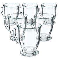 KADAX Stiklinės Arbatai Kavai 460ml Puodeliai su Rankena stiklinių rinkinys 2 vnt 6x