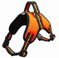 Šuns pakinktai Tailup Pet Products Reguliuojamas atspindintis liemenė Traukimo pavadėlis Šuniukui Tinklelio pakinktai Mažam vidutinio dydžio šuniui S oranžinė