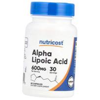 Alfa lipoinė rūgštis, Alpha Lipoic Acid 600, Nutricost (70647015) 60caps
