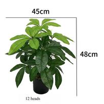 Dirbtinis palmės lapų augalas Žalias dekoras Modeliavimas Bonsai Vazoninis augalas Dekoracija Grindys Namai Sodas Biuras Patry Dekoravimas Ornamentas (C 80cm(Nėra vazos))