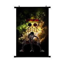 Anime One Piece Nika Luffy Plakatas Zoro Sanji Ace Sieninis ritinys HD Tapyba Vaikų Mada Namų Dekoras Dovanos 30*45cm balta