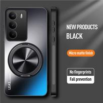 Magnetinis dėklas Realme C75 C73 C71 C63 GT 7T 7Pro Neo7 SE matinio paviršiaus, atsparus smūgiams, su 360° besisukančiu žiedu, dangtelis Fundas Realme GT 7 Pro juoda