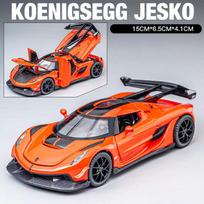 Koenigsegg Jesko Attack Superautomobilio Simuliacija Metalinis ir Žaislinis Transporto Priemonės Garsai ir Šviesos Atgal Traukiamas Automobilis 1:32 Lydinio Modeliai Dovanos Vaikams