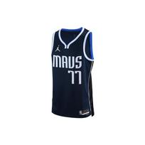 Jordan Pure Color Logotipo Spausdinimo Tinklelio Krepšinio Marškinėliai, Luka Doncic #77, Dallas Mavericks Vyriški Marškinėliai Tamsiai Mėlyni DO9523-420 M