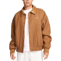 Nike Drop Shoulder Atlenkiama apykaklė Viengubas krūtinės atvartas Ilgomis rankovėmis Striukė Vyriškos striukės Ruda FZ1168-281 L brown