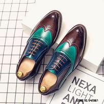 Madingi Britų Dizainerio Spalvingi Derinami Smailūs Odiniai Brogue Batai Plokščiapadžiai Vyrams 2025 Formalūs Vestuvių Promo Oxford Zapatos Hombre 6.5