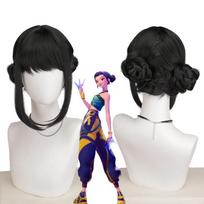 Rumi Cosplay Sintetinis Perukas Iš anksto Supintas Violetiniai Moteriški Plaukai 105 cm Pūkuota Yaki Kuodelis Anime Karščiui Atsparūs Perukai as the picture-